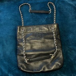 Tory Burch black gold chain purse